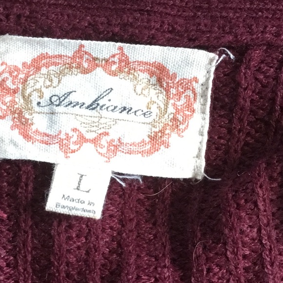 AMBIANCE.....Dark purple sweater - Picture 6 of 6